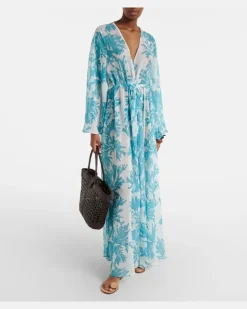 Kaftan Chloe aus Georgette Weiß