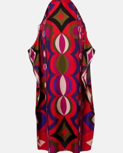Kaftan Collane aus Seide Multicolor