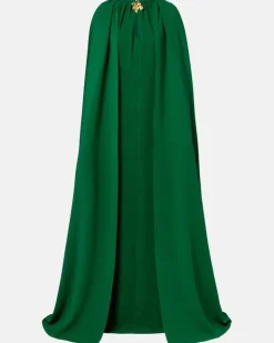 Kaftan Cyclamen aus Georgette GrüN