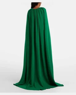 Kaftan Cyclamen aus Georgette GrüN