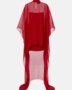 Kaftan Fini aus Seide Rot