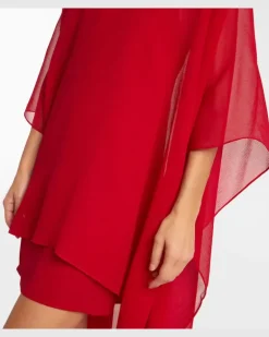 Kaftan Fini aus Seide Rot
