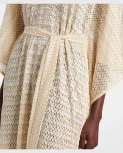 Kaftan June aus Häkelstrick Neutral