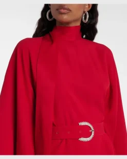 Kaftan La Luna aus Cady Rot