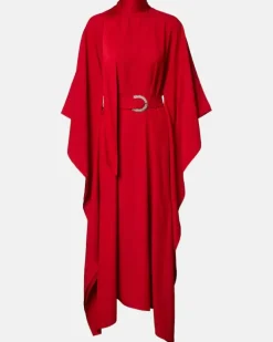 Kaftan La Luna aus Cady Rot