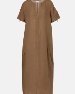 Kaftan Maeve aus Leinen Braun