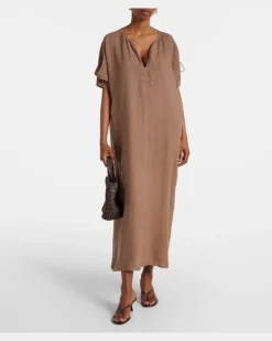 Kaftan Maeve aus Leinen Braun