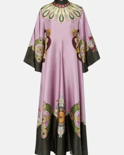 Kaftan Magnifico aus Seiden-Twill Multicolor