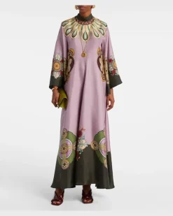 Kaftan Magnifico aus Seiden-Twill Multicolor