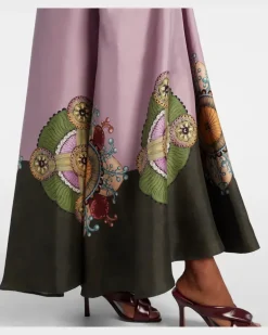 Kaftan Magnifico aus Seiden-Twill Multicolor