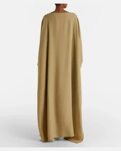 Kaftan Mila aus Crêpe Beige
