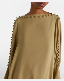 Kaftan Mila aus Crêpe Beige