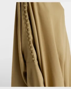 Kaftan Mila aus Crêpe Beige