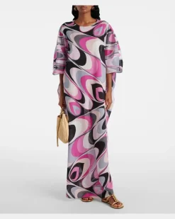 Kaftan Onde aus Baumwollmusselin Schwarz