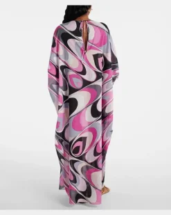 Kaftan Onde aus Baumwollmusselin Schwarz