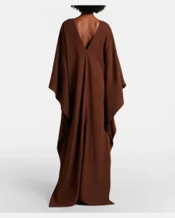 Kaftan Sahara aus Crêpe Braun