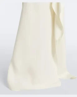 Kaftan Sahara aus Crêpe Cady Weiß