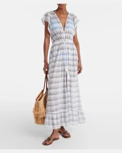 Kaftan Stevie aus Häkelstrick Weiß