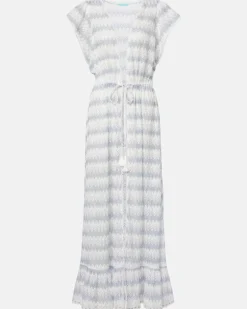 Kaftan Stevie aus Häkelstrick Weiß