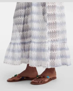 Kaftan Stevie aus Häkelstrick Weiß
