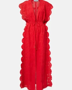 Kaftan Talitha aus Baumwolle Rot