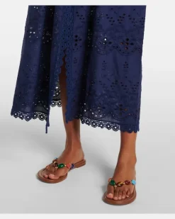 Kaftan Tallulah aus Baumwolle Blau