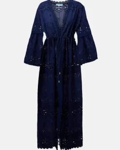 Kaftan Tallulah aus Baumwolle Blau