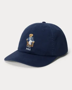 Kappe aus Baumwolltwill mit Polo Bear Blue