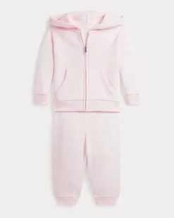 Kapuzenjacke und Jogginghose im Set Pink