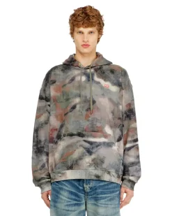 Kapuzenpullover aus Bio-Baumwolle mit Camouflagemuster - Sweatshirts - Herren - Bunt