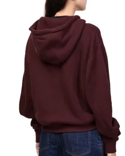 Kapuzensweatshirt Flamenco aus Wolle und Kaschmir Burgundy