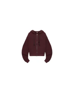 Kapuzensweatshirt Flamenco aus Wolle und Kaschmir Burgundy