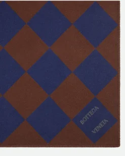 Karierte Jacquard-Decke-Blau - Unisex