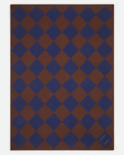 Karierte Jacquard-Decke-Blau - Unisex