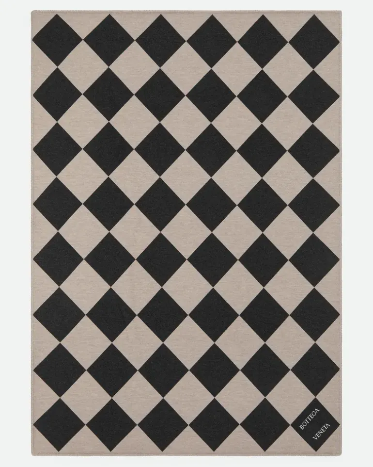 Karierte Jacquard-Decke-Grau & Silberfarben - Unisex