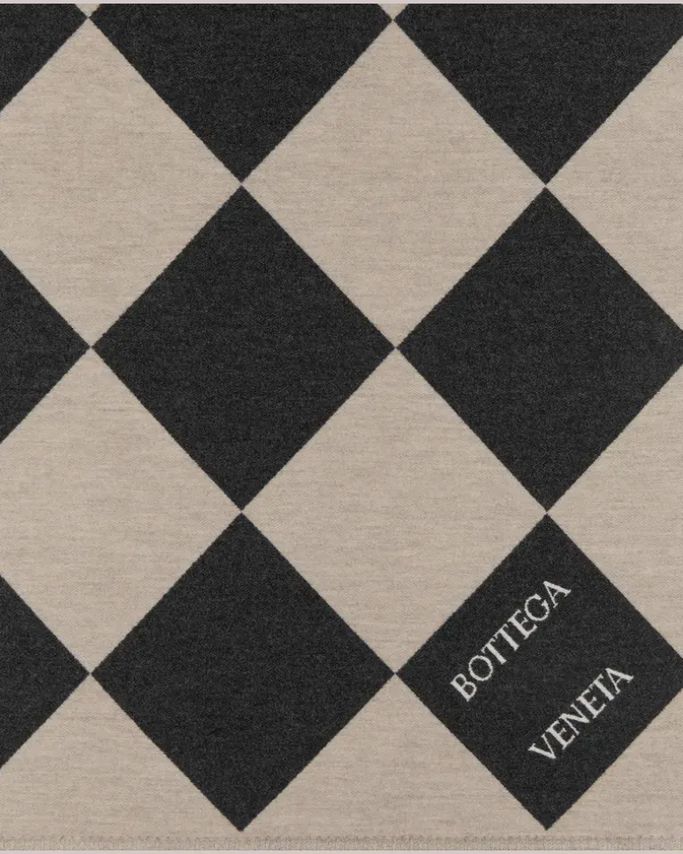Karierte Jacquard-Decke-Grau & Silberfarben - Unisex