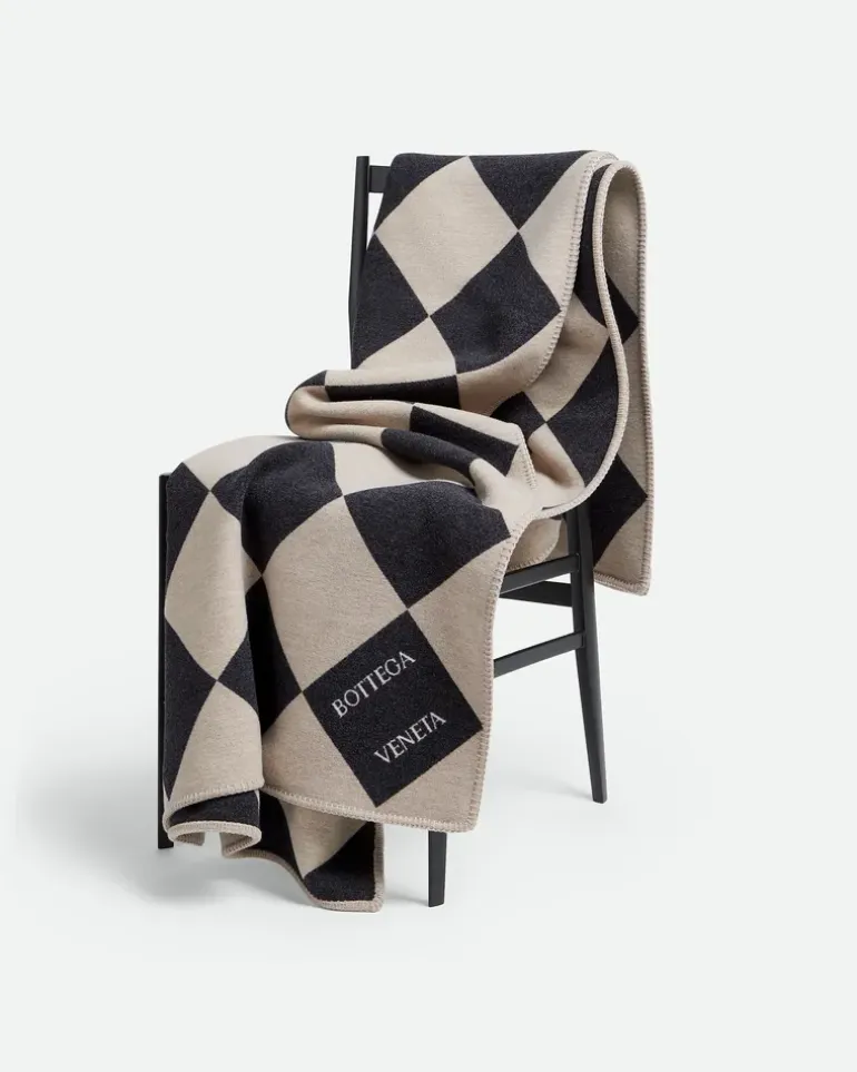 Karierte Jacquard-Decke-Grau & Silberfarben - Unisex