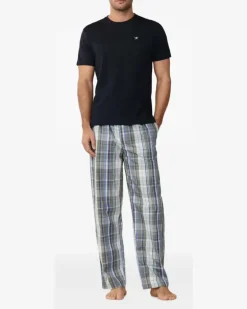 Karierter Pyjama - Blau