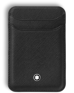 Kartenetui 2 cc für iPhone mit MagSafe aus hochwertigem Leder - Schwarz - MB130325 - Brieftaschen