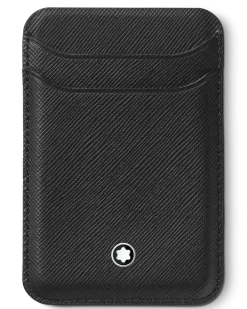 Kartenetui 2 cc für iPhone mit MagSafe aus hochwertigem Leder - Schwarz - MB130325 - Brieftaschen