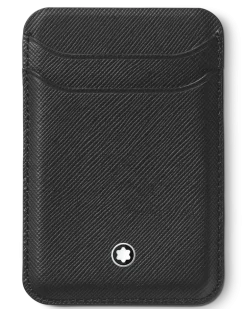Kartenetui 2 cc für iPhone mit MagSafe aus hochwertigem Leder - Schwarz - MB130325 - Brieftaschen