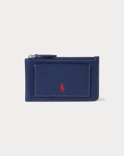 Kartenetui Polo Play aus Leder Blue