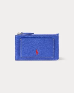 Kartenetui Polo Play aus Leder Purple