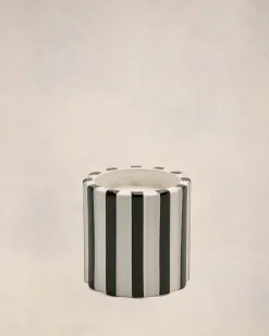 Kerze mit gestreifter Ami Signatur Weiß Unisex Schwarz