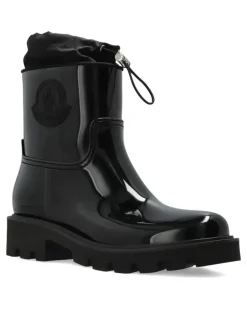 Kickstream Regenstiefel mit Logo-Patch - Schwarz