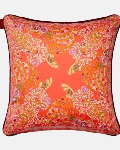 Kissen aus Baumwoll-Jacquard Orange