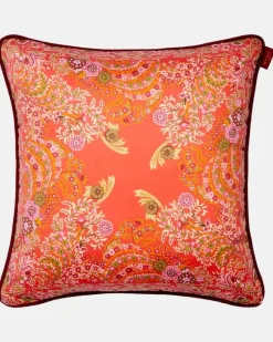 Kissen aus Baumwoll-Jacquard Orange