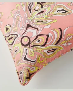 Kissen aus Seiden-Twill Multicolor