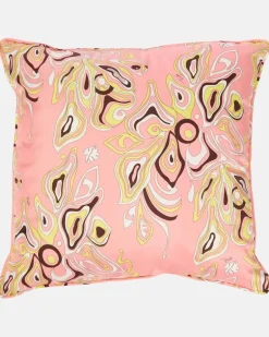 Kissen aus Seiden-Twill Multicolor