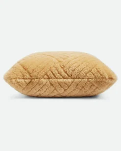 Kissen aus Shearling mit Intreccio Muster-Gelb - Unisex